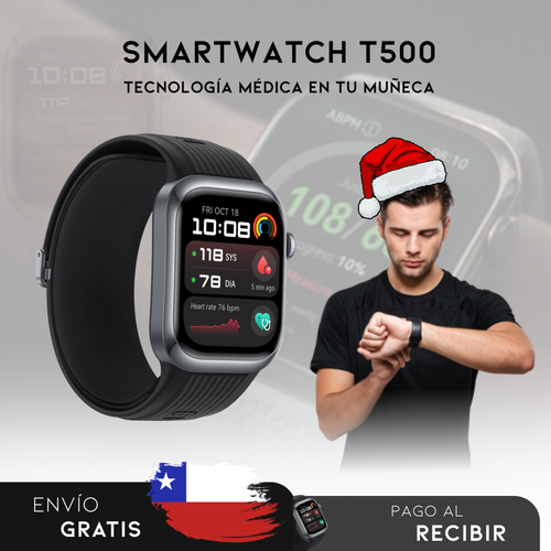 PROMOCIÓN DE NAVIDAD: Smartwatch T500 | Reloj Inteligente que cuida de tu salud